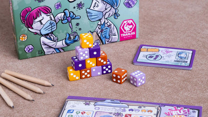 Virus! Roll & Write - Juego de mesa - Tranjis - Desde 8 años