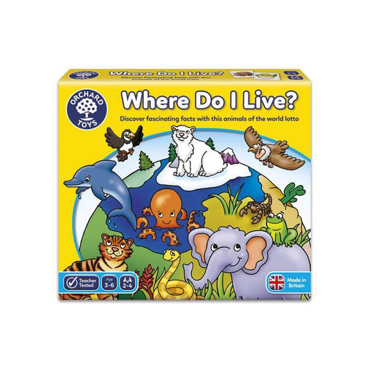 Where do I live? Juego en Inglés | +3 años | 2 a 4 jugadores | Orchard