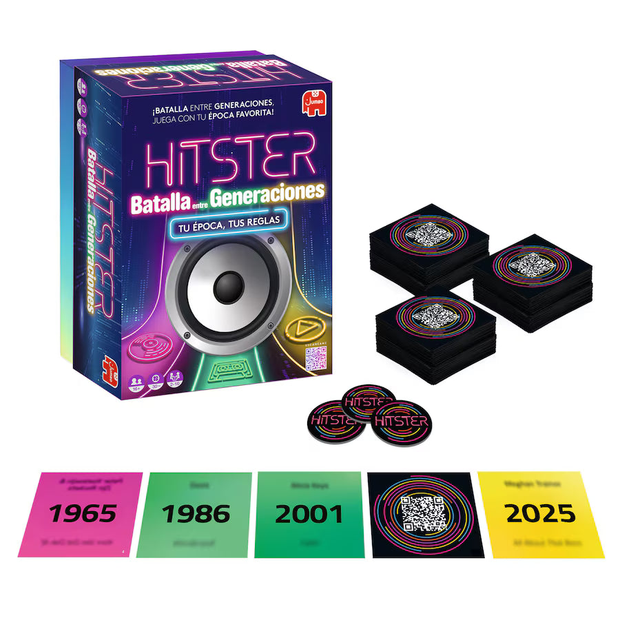 Hitster Batalla de las Generaciones – Juego musical por épocas – 2-10 jugadores – +16 años – Jumbo