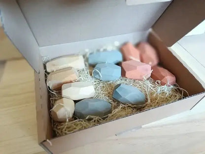 12 Teniques madera (Arcilla, volcánicos y natural) Ocamora Educational Toys