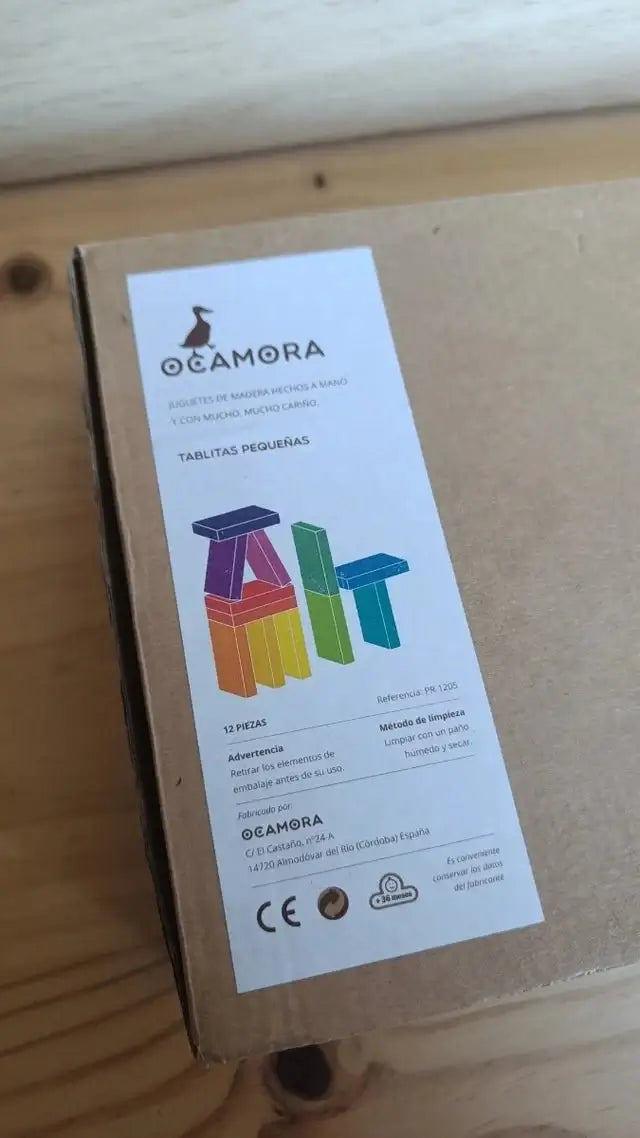 12 tablitas pequeñas multicolor - Ocamora - Mi Juego Bonito