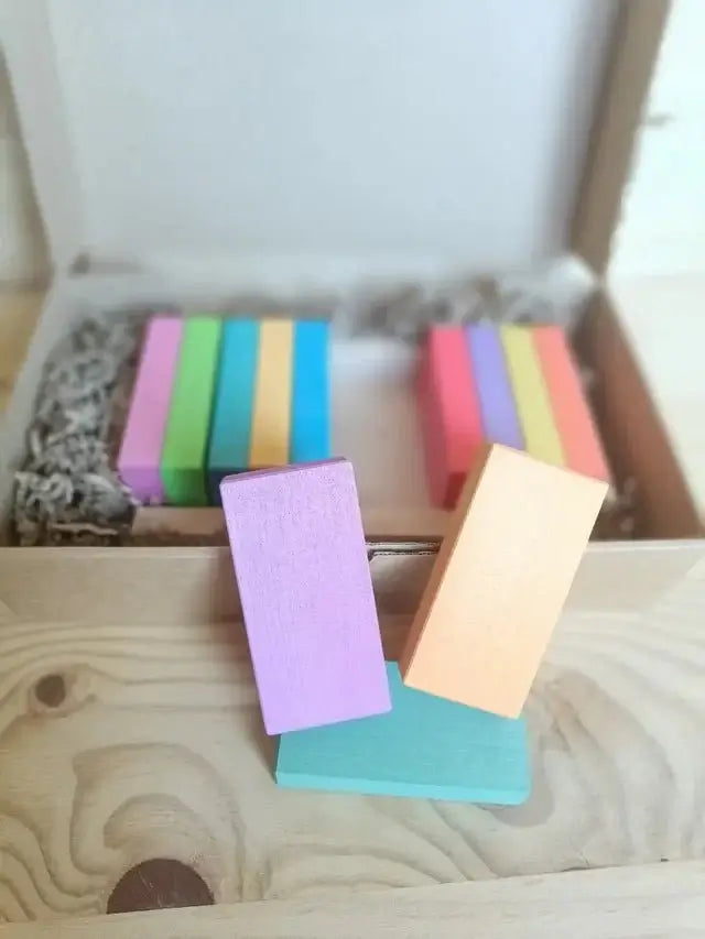 12 tablitas pequeñas multicolor - Ocamora - Mi Juego Bonito