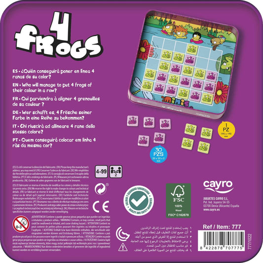 4 Frogs - Juego de mesa - Cayro - Desde 4 años Board Games