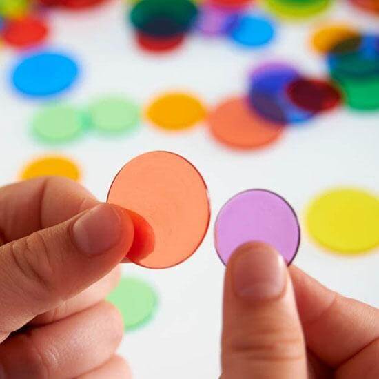 Bote de 500 círculos translúcidos - Edx Education