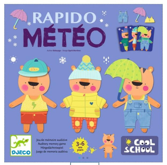 Cool School Rapido Meteo - Juego de mesa - Djeco - Desde 3 años Board Games