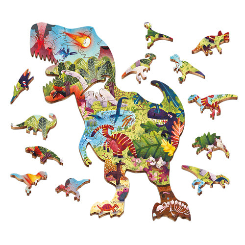 Woody Puzzle Dinosaurios 48 pcs - Puzzle de madera para niños 5 años