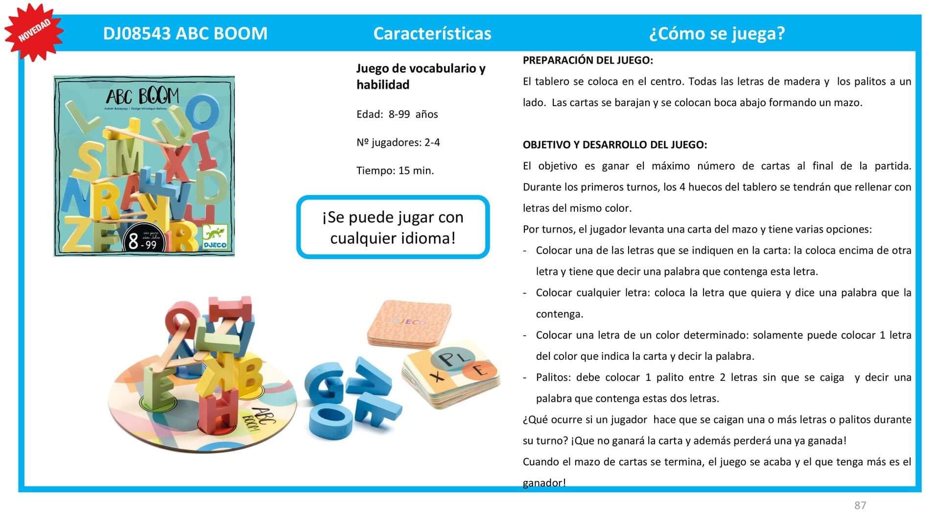ABC Boom - Juego de mesa desde los 8 años - Mi Juego Bonito
