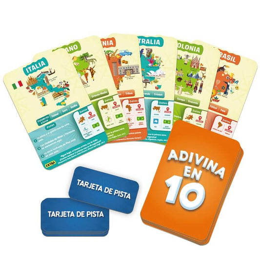 Adivina en 10 Países del mundo - Juego de mesa - Ludilo - Desde 6 años Board Games