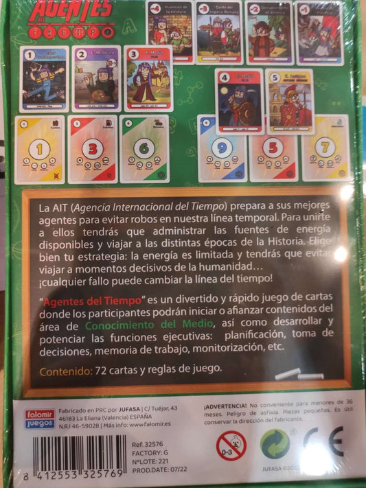 Agentes del Tiempo - Juego de mesa - FALOMIR - Desde 6 años