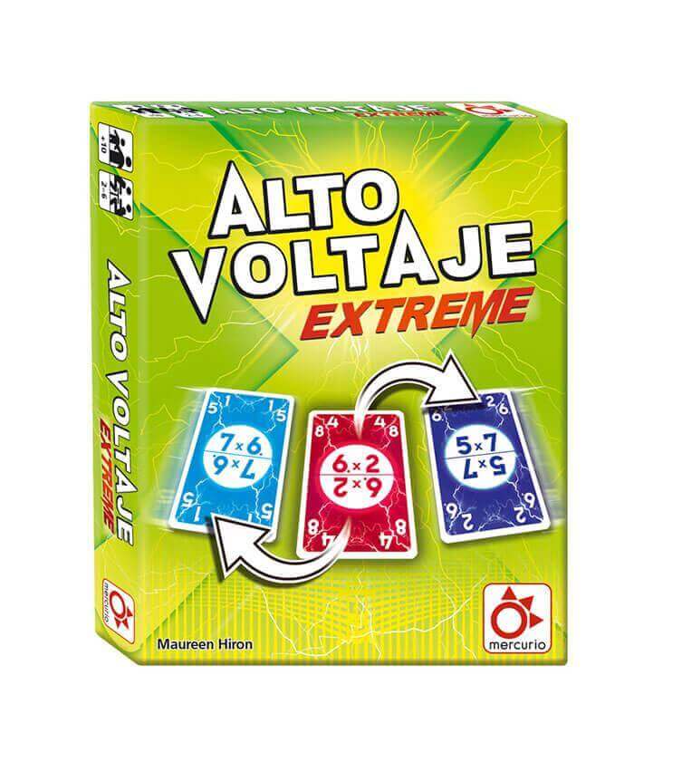 Alto Voltaje Extreme – Multiplicaciones a toda velocidad, sin fichas ni cuadernos  10+ años · 2-6 jugadores · 20 minutos · Mercurio