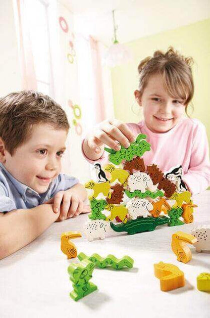Animal sobre Animal – Equilibrio, pulso y animales de madera · 4+ · 2-4 jugadores · 15 min · HABA
