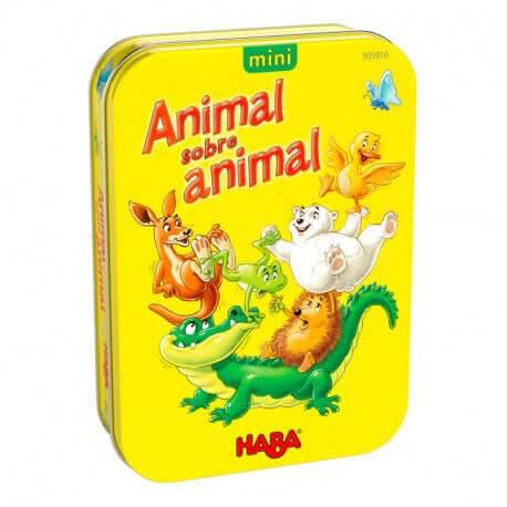 Animal sobre animal Mini Juego de lata - Juego de mesa - Haba - Desde 5 años Board Games
