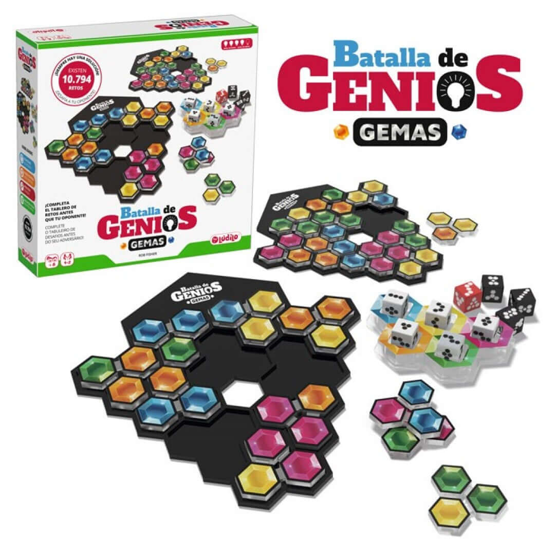 Batalla de Genios Gemas - Juego de mesa desde los 8 años - Mi Juego Bonito