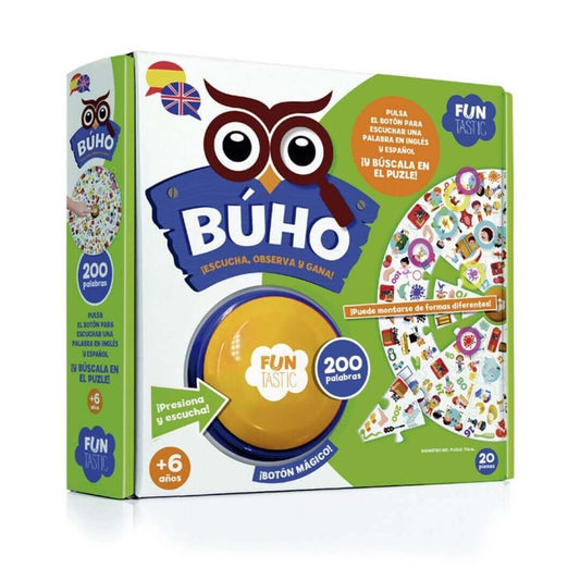 Búho 200 palabras – Escucha, busca y encuentra la imagen antes que los demás (6+ años · 2-5 jugadores)