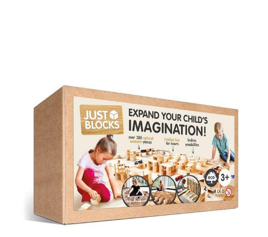 Bloques de construcción de madera Just Blocks. 336 piezas Just Blocks Toys & Games