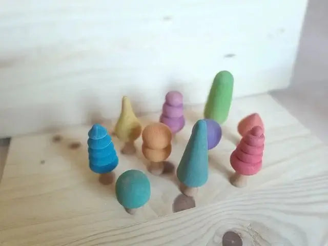 Bosque arcoiris 10 arbolitos Ocamora Educational Toys