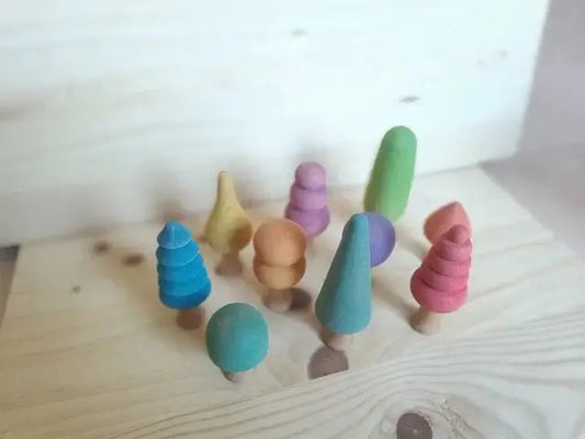 Bosque arcoiris 10 arbolitos Ocamora Educational Toys