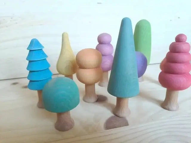 Bosque arcoiris 10 arbolitos Ocamora Educational Toys