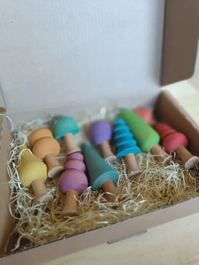 Bosque arcoiris 10 arbolitos Ocamora Educational Toys