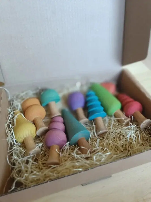 Bosque arcoiris 10 arbolitos Ocamora Educational Toys