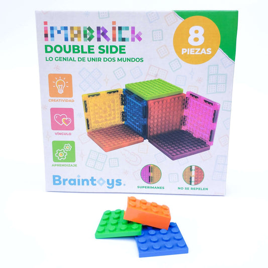 Braintoys Imabrick 8 piezas doble cara compatible con bricks de Lego o similares - Mi Juego Bonito