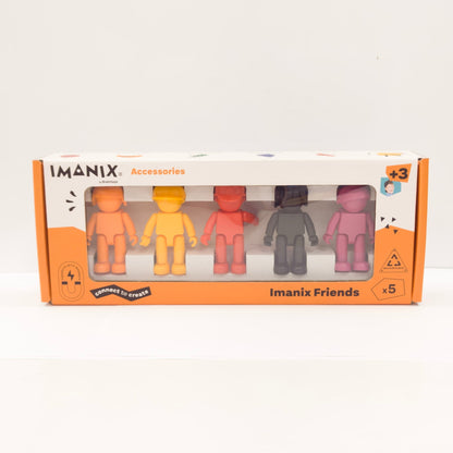 Braintoys Imanix Friends colores cáldidos, 5 muñecos