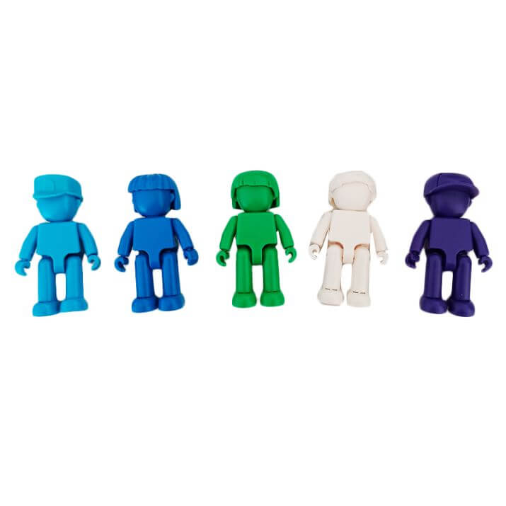 Braintoys Imanix Friends colores frios, 5 muñecos