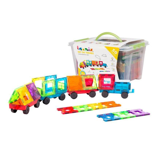 Braintoys Imanix Set de trenes 50 piezas Imanix Building Toys