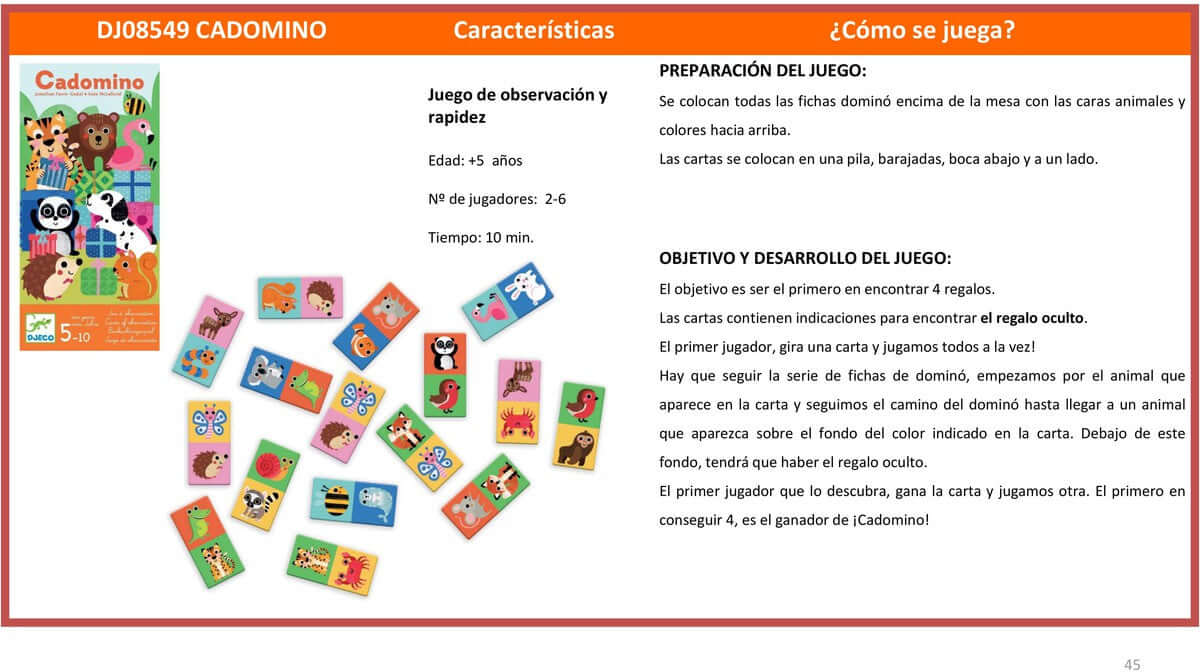 Cadomino Juego de mesa desde los 5 años Board Games