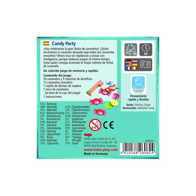 Candy Party - Juego de mesa desde los 5 años - Mi Juego Bonito