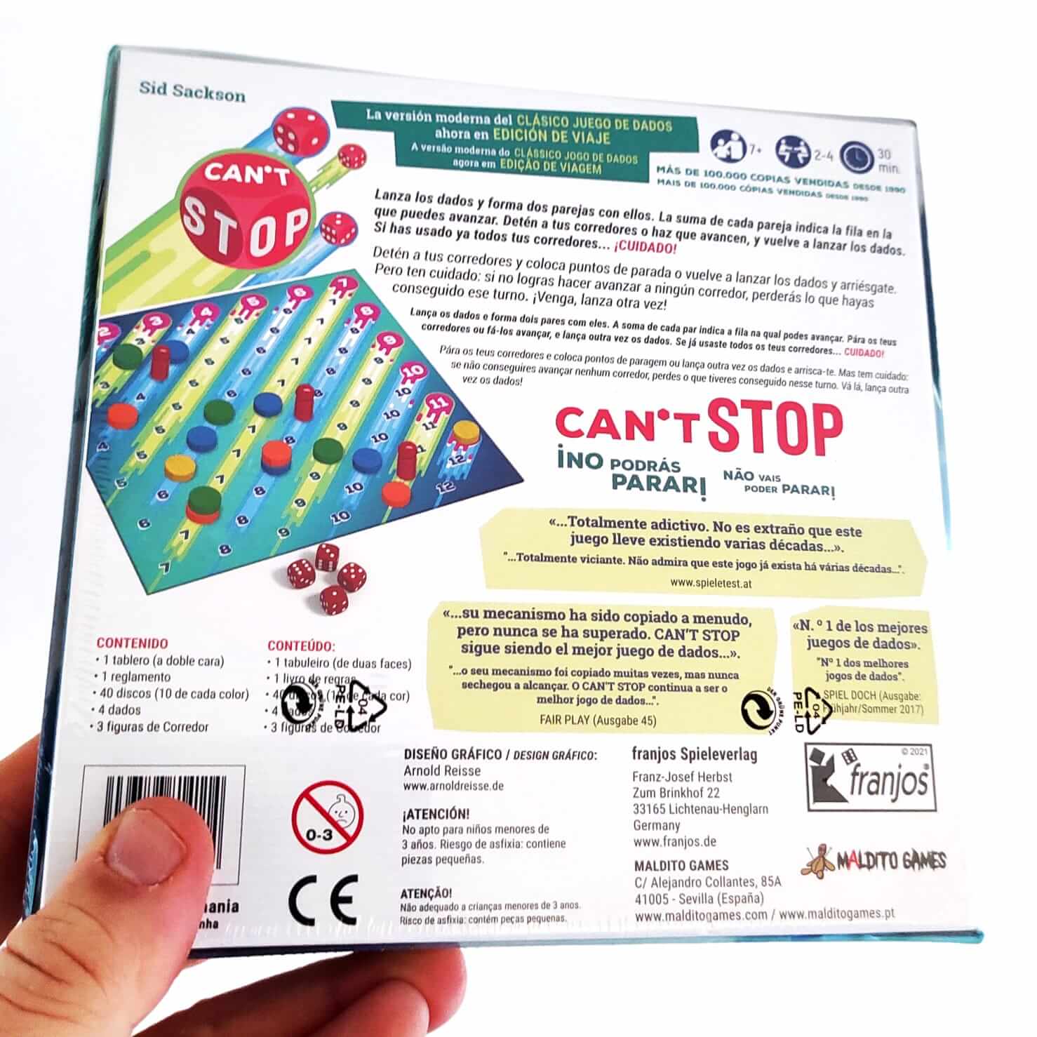 Can't Stop - Juego de mesa - MALDITO GAMES - Desde 7 años Board Games
