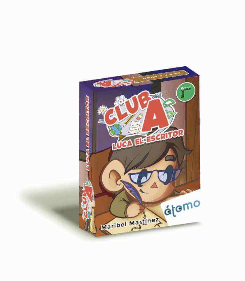 Club A Luca El Escritor - Juego de cartas educativo de lectoescritura - Átomo Games - Desde 6 años - 1 a 3 jugadores