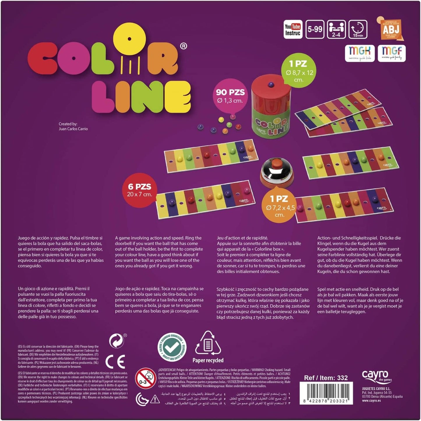 Color Line - Juego de mesa desde los 5 años - Mi Juego Bonito
