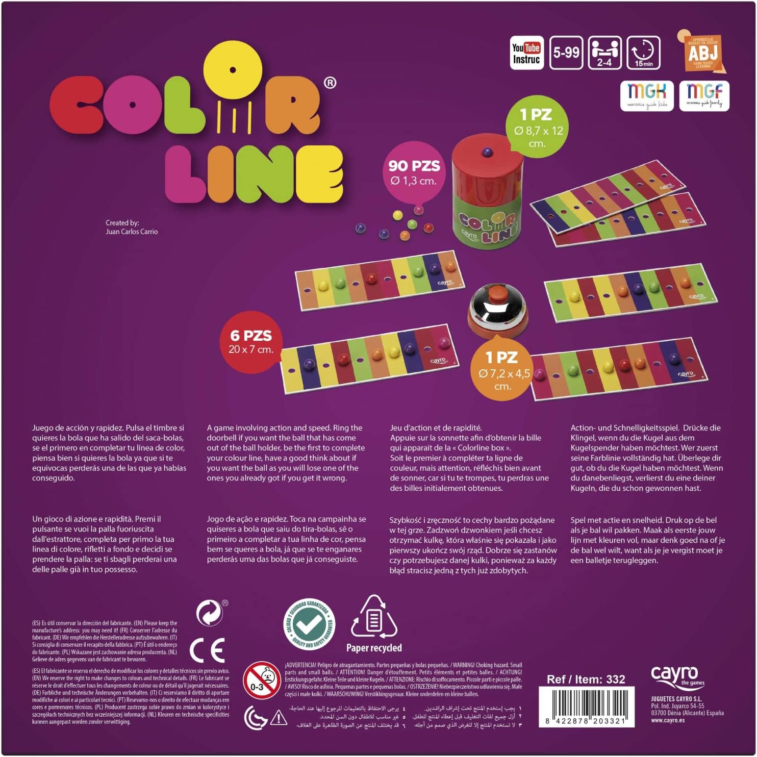 Color Line - Juego de mesa desde los 5 años - Mi Juego Bonito