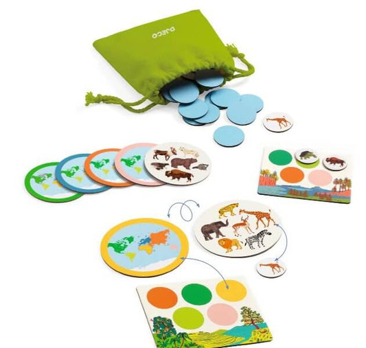 Cool School Animo Mondo - Juego de mesa - Djeco - Desde 5 años Board Games