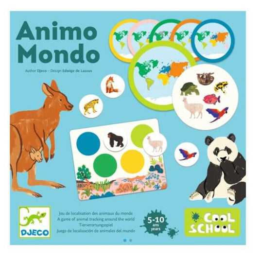 Cool School Animo Mondo - Juego de mesa - Djeco - Desde 5 años Board Games