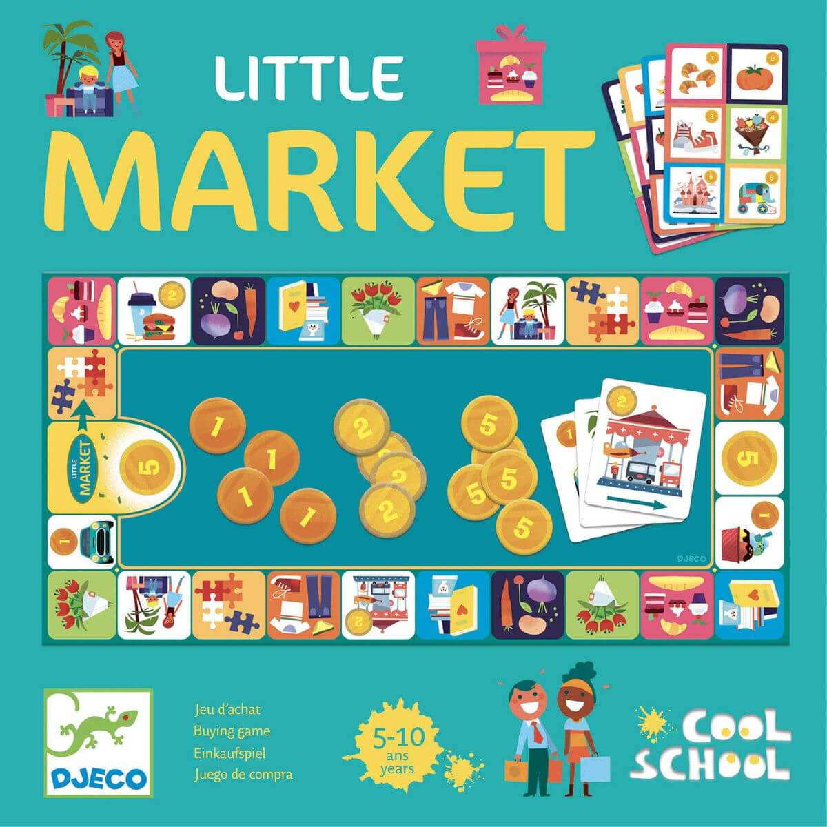 Cool School Little Market - Juego de mesa - Djeco - Desde 5 años Board Games