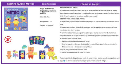 Cool School Rapido Meteo - Juego de mesa - Djeco - Desde 3 años