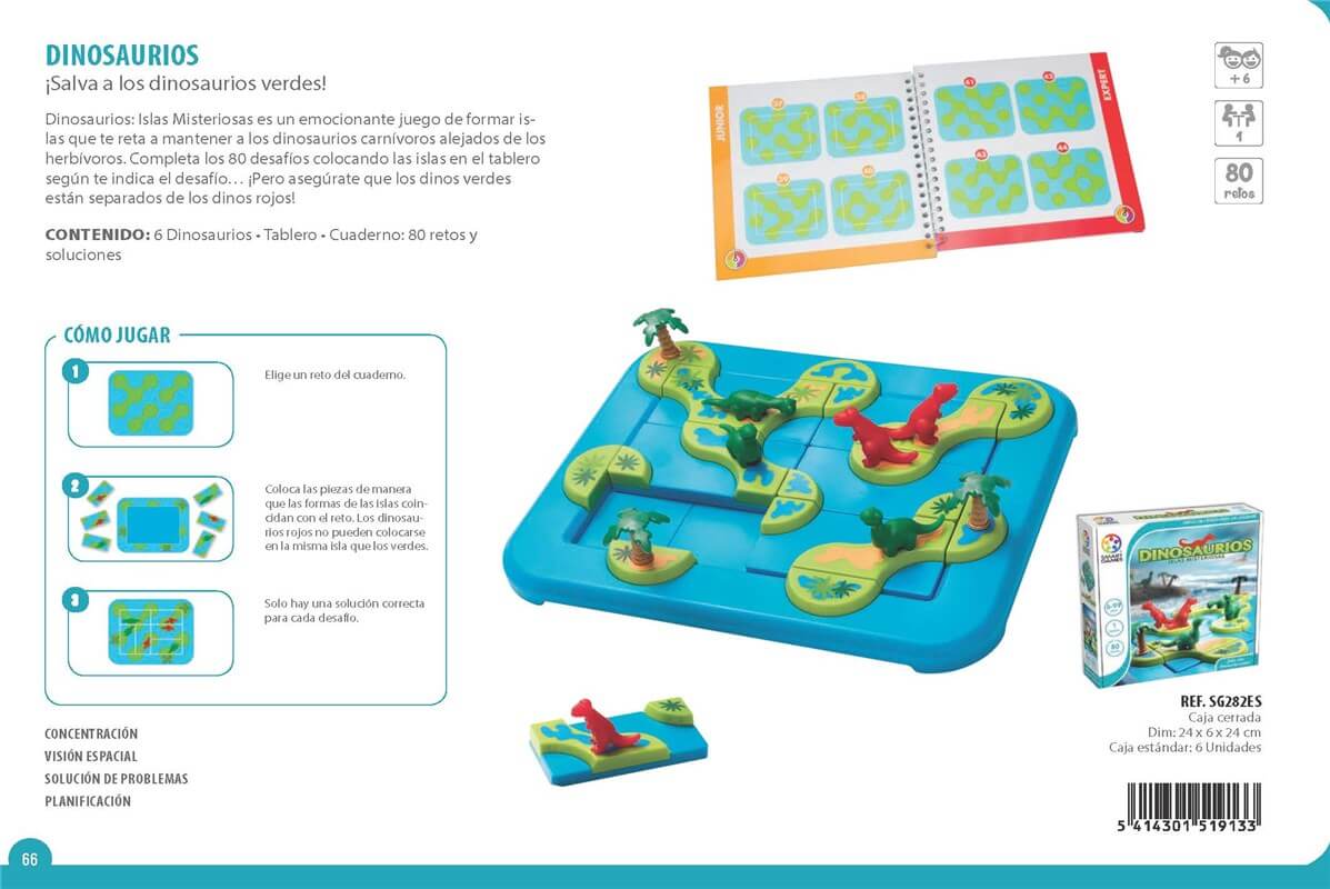 Dinosaurios : Islas Misteriosas - Juego de mesa - SMART GAMES - Desde 6 años Board Games