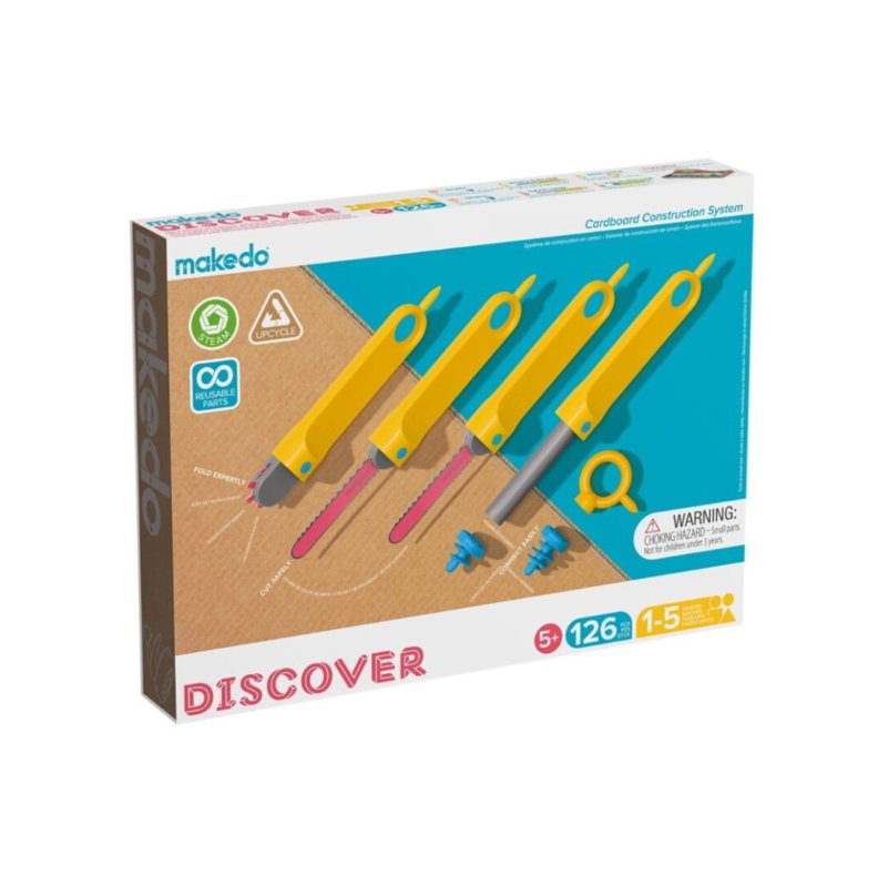 Discover Kit 126 piezas - Juego de construcción Makedo - Mi Juego Bonito