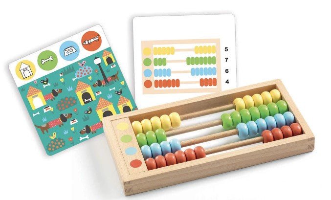 Eduludo Ábaco - Juego de mesa - Djeco - Desde 4 años Educational Toys