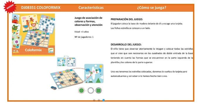 Eduludo Coloformix - Juego de mesa desde los 3 años - Mi Juego Bonito