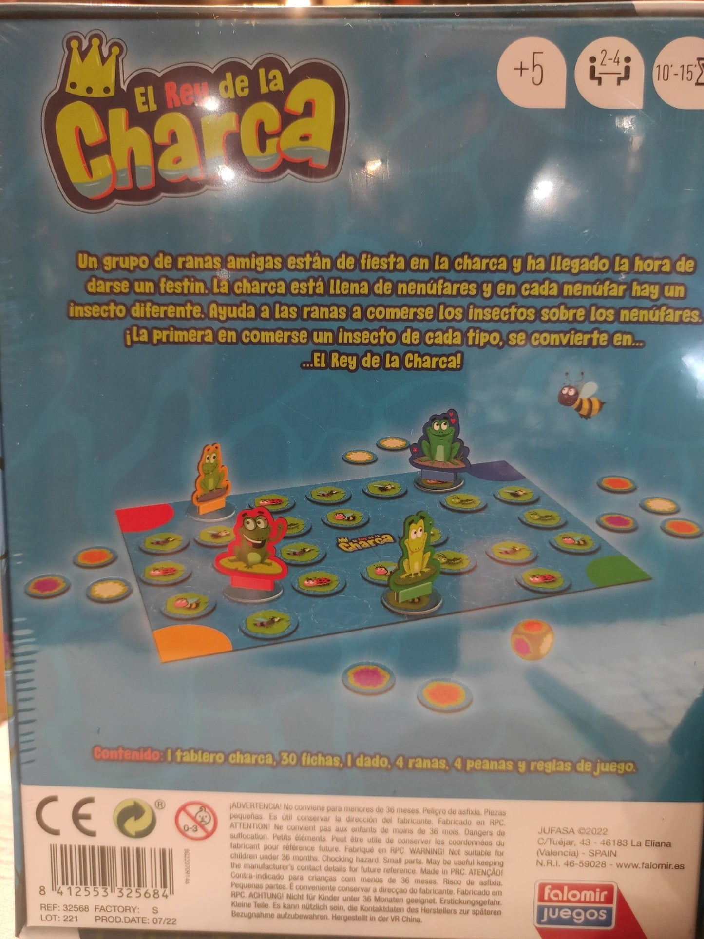 El Rey de la Charca - Juego de mesa - FALOMIR - Desde 5 años