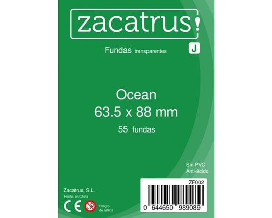 Fundas de cartas 63.5 x 88 mm 55 uds Modelo Ocean Sheet Protectors