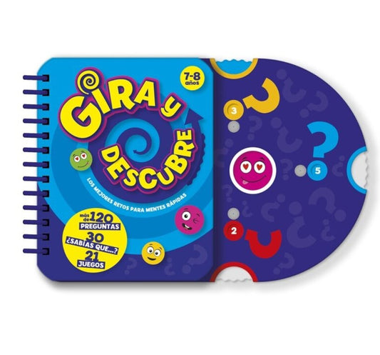 Gira y descubre 7 y 8 años. Retos y juegos incluidos Educational Toys