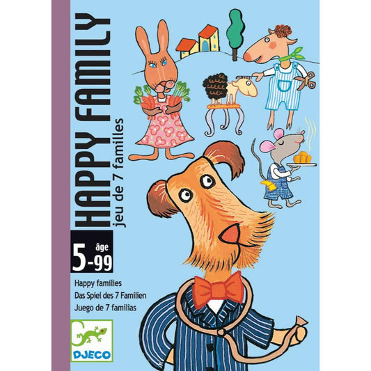 Happy Family – Pregunta, reúne y completa familias · 5+ · 2-5 jugadores · Djeco