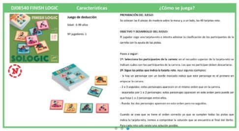 Finish Logic - Juego de mesa - Djeco - Desde 6 años Board Games