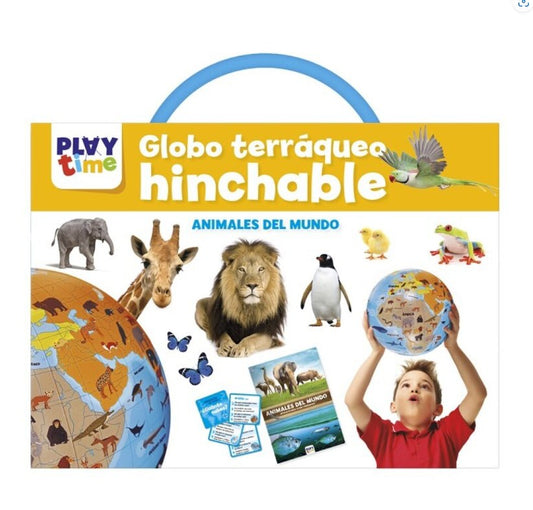 Kit Globo Terráqueo Hinchable - El mundo de los animales - Mi Juego Bonito