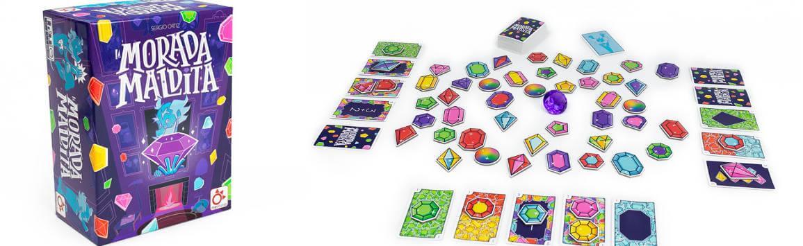 La Morada Maldita – Gemas, rapidez visual y una joya morada que tienta demasiado (7+ años · 2-6 jugadores)