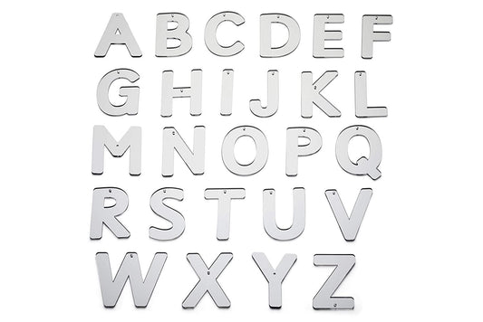 Letras abecedario MAYÚSCULAS de espejo acrílicas (26) 7 CM Tickit